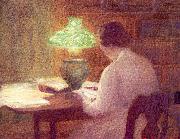 Ochtman, Mina Fonda The Evening Lamp oil on canvas